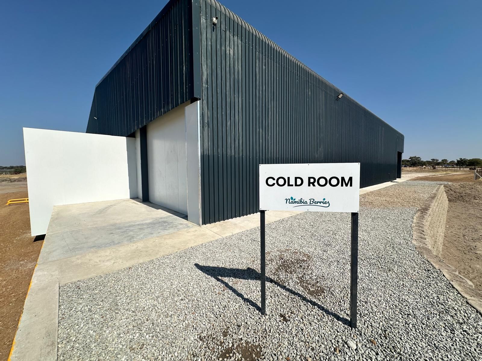 The new cold room building at the farm